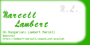 marcell lambert business card